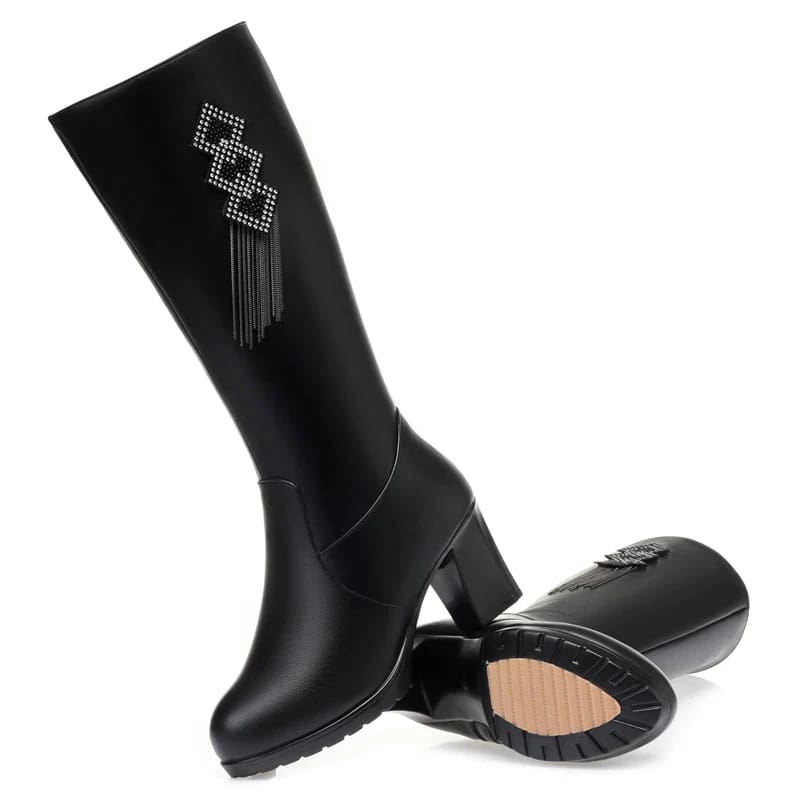 High Heel Winter Genuine Leather Women Boots WOMEN BOOTS