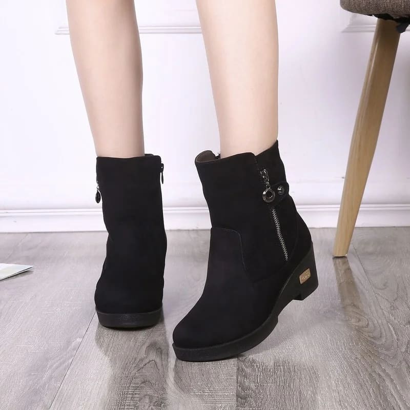 High Quality Warm Lace Up Comfortable Mid Calf Snow Boots For Women