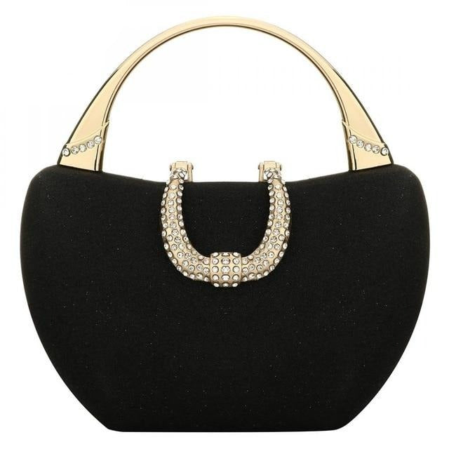sparkling shoulder envelope party handbags black