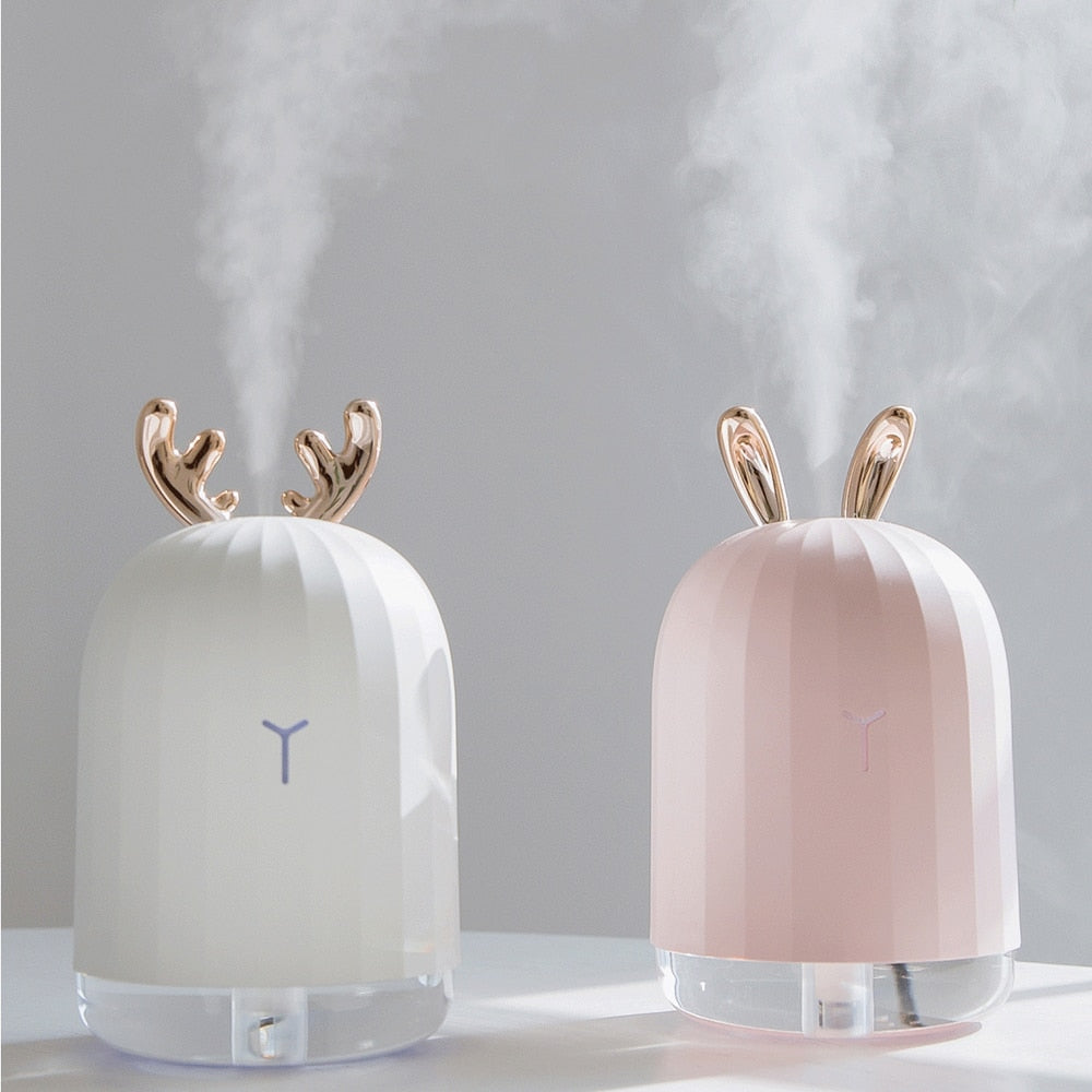high quality 220ml ultrasonic air humidifier with led night lamp