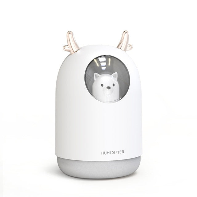 romantic usb humidifier 300ml ultrasonic cool mist diffuser white