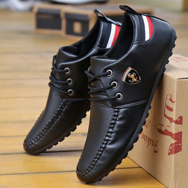 moccasins high quality leather men shoes