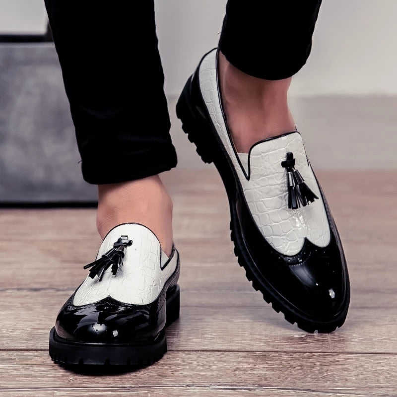 Casual Breathable Leather Men Shoes White / 7