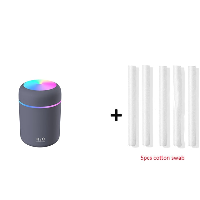 300ml humidifier usb ultrasonic dazzle cup aroma diffuser navy blue 5 filter