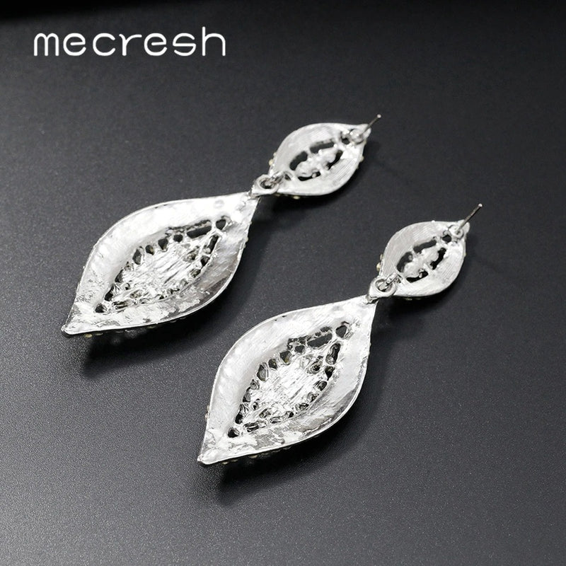 rhinestone women drop earrings for brides