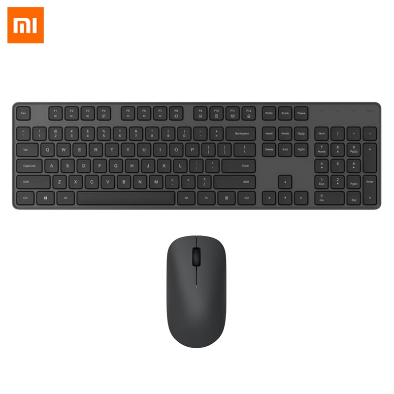 xiaomi wireless keyboard & mouse set 2.4ghz portable black set