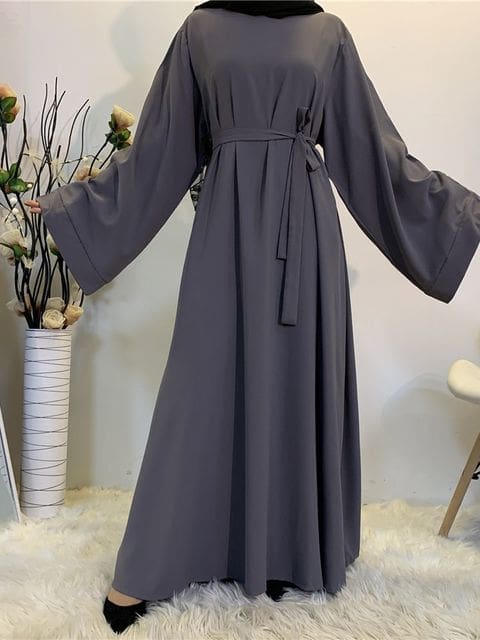 Abaya Muslim Fashion Islamic Clothing Women Maxi Dresses Gray / XXL HIJAB & BURKA