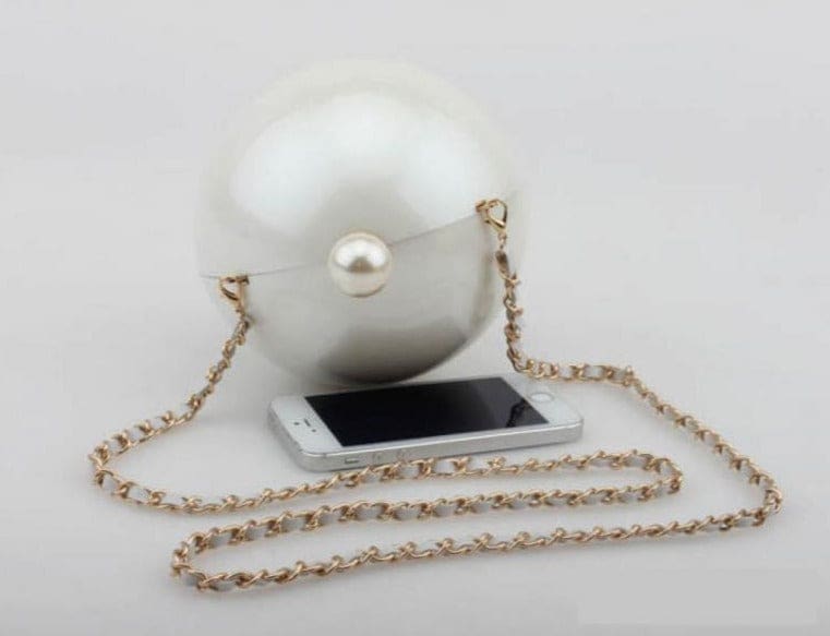 ABS Round Ball Shoulder Evening Clutch Purse HANDBAGS