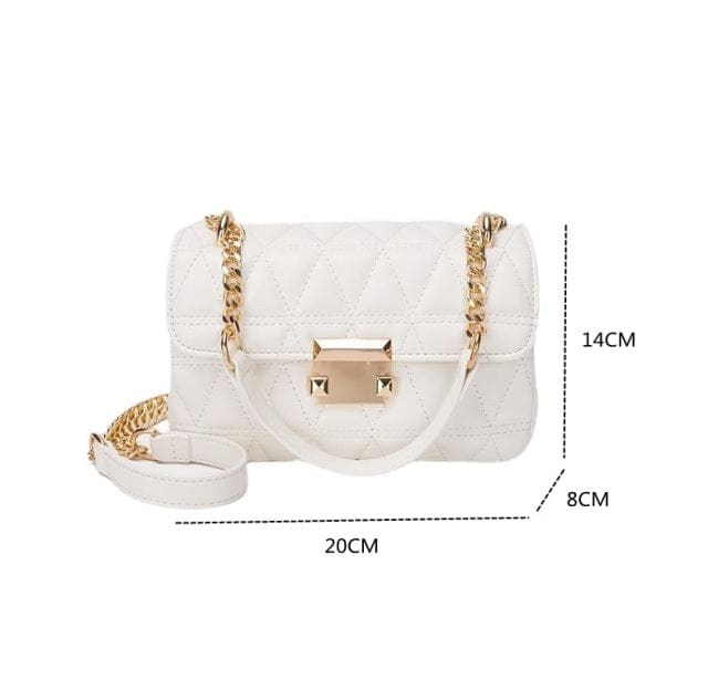 Brand Design Luxury Rhombic Crossbody Women Handbags White HANDBAGS