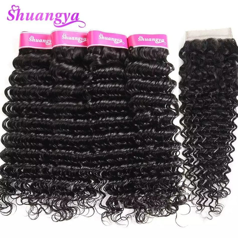 brazilian hair weave bundle with closure