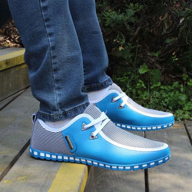 british style pu leather breathable men shoes