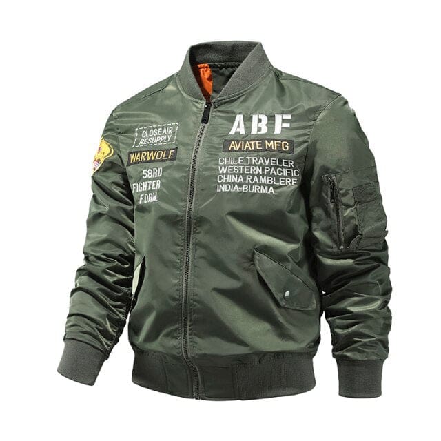 casual men astronaut/military jacket 21 green / 4xl (asian size)