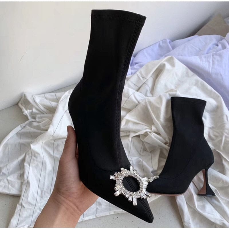 comfortable triangle ankle boots for women