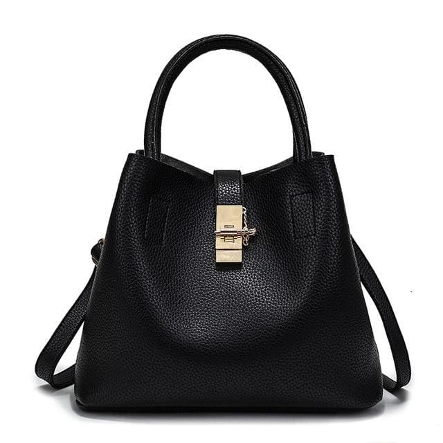 designer crossbody shoulder bag black / 29cm