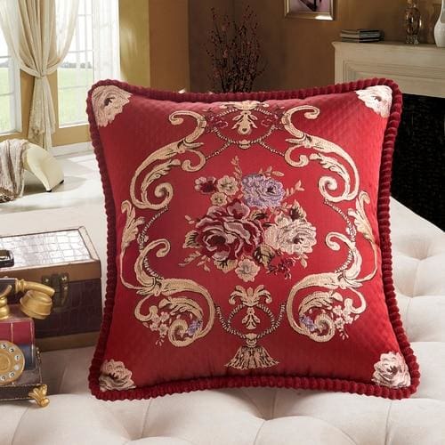 european style high grade embroidery rectangular living room sofa pillowcase