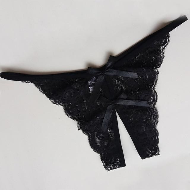Flower Lace Female Briefs Thongs G-string Women Sexy Opening Crotch Pa Flower Lace Female Briefs Thongs G-string Women Sexy Opening Crotch Pa