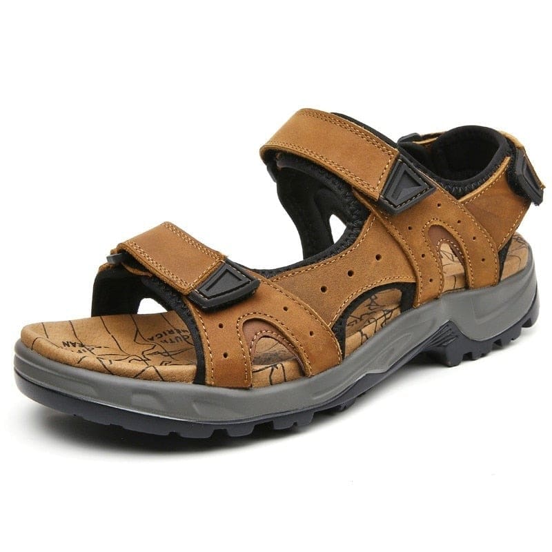genuine leather comfortable summer outdoor beach sandals