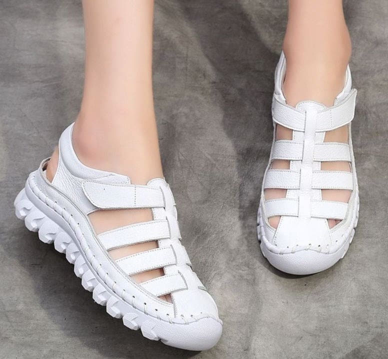 Genuine Leather Covered Toe Soft Casual Women Shoes WOMEN SANDALS