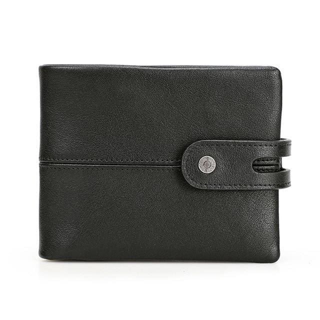 genuine leather hasp design wallet black / china