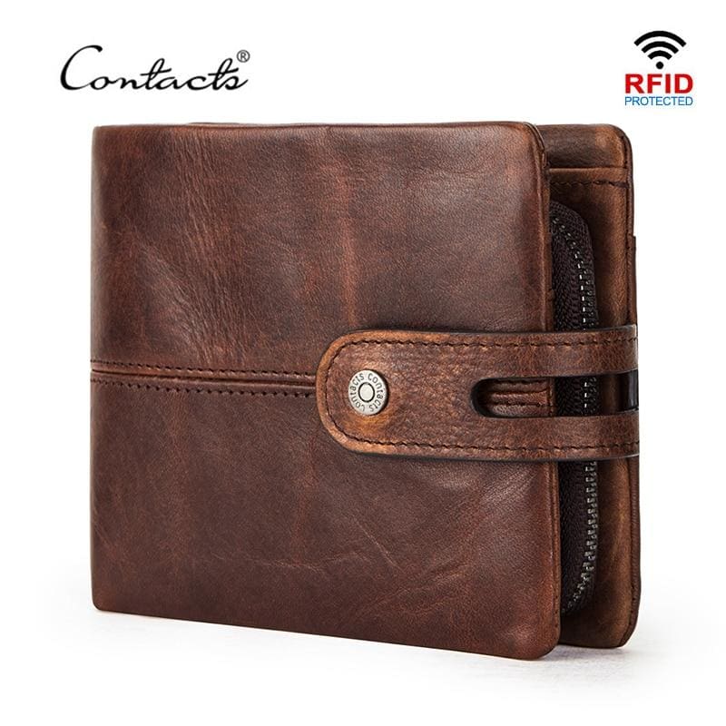 genuine leather hasp design wallet