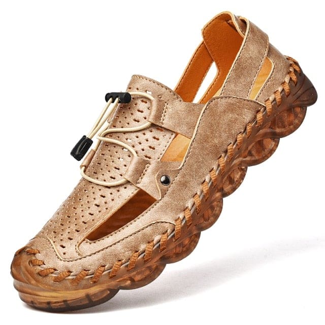 genuine leather non-slip summer outdoor beach sandals