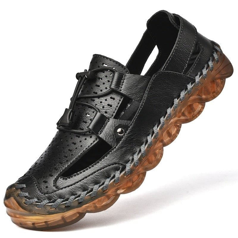 genuine leather non-slip summer outdoor beach sandals