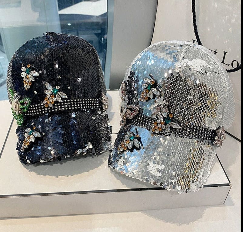 Glitter Sequined Mesh Unisex Baseball Cap WOMEN HAT