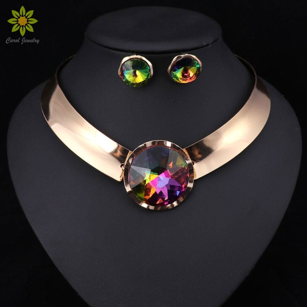 Gorgeous Women Trendy Statement Necklace & Earrings Multi JEWELRY SETS