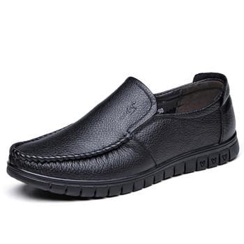 handmade genuine leather men flat shoes