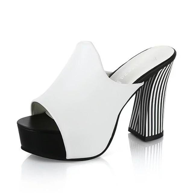 high heels sexy summer peep toe shoes