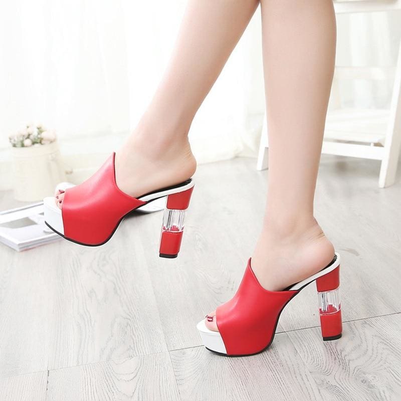 high heels sexy summer peep toe shoes