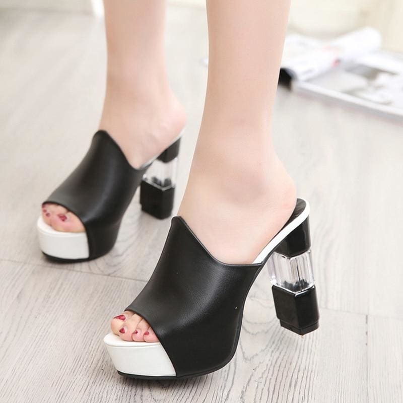 high heels sexy summer peep toe shoes