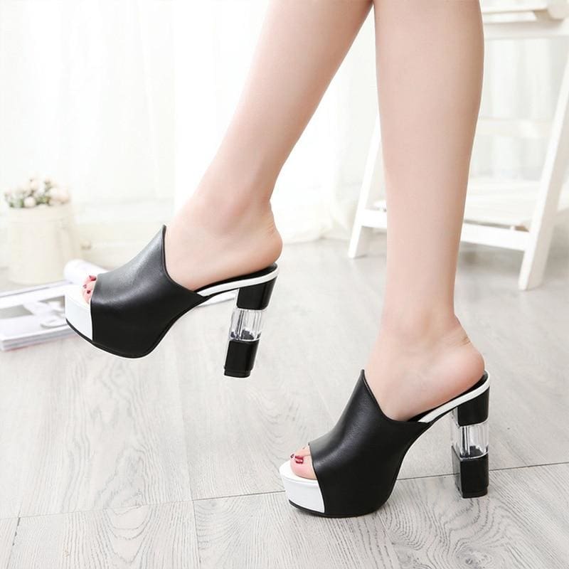 high heels sexy summer peep toe shoes