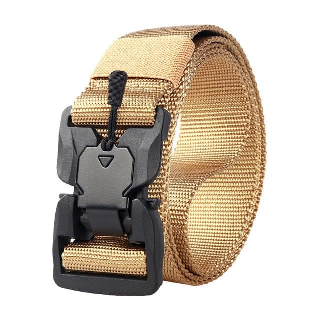 high quality marine corps canvas multi-function alloy buckle outdoor hunting metal tactical belt kk50-khaki / 45to47inch