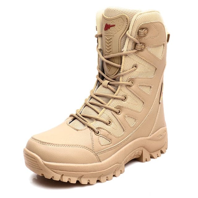 Lace Up Casual High Top Anti-Slip Waterproof Snow Men Boots Brown No Plush / 9.5 MEN SHOES