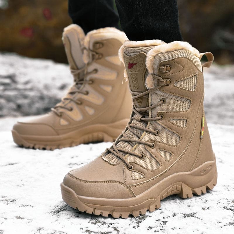 Lace Up Casual High Top Anti-Slip Waterproof Snow Men Boots MEN SHOES