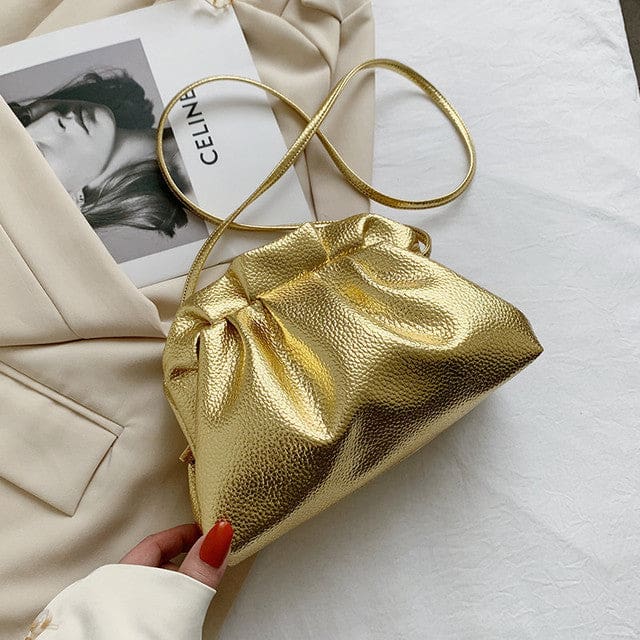luxurious gold cloud bag for women gold