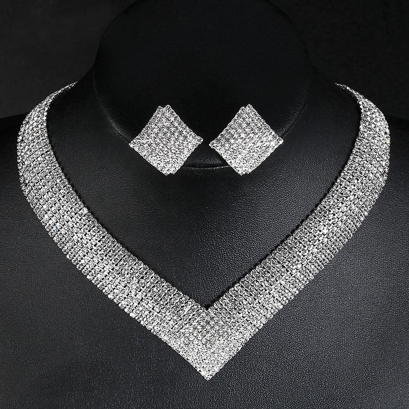 luxury crystal bridal wedding jewelry sets 3