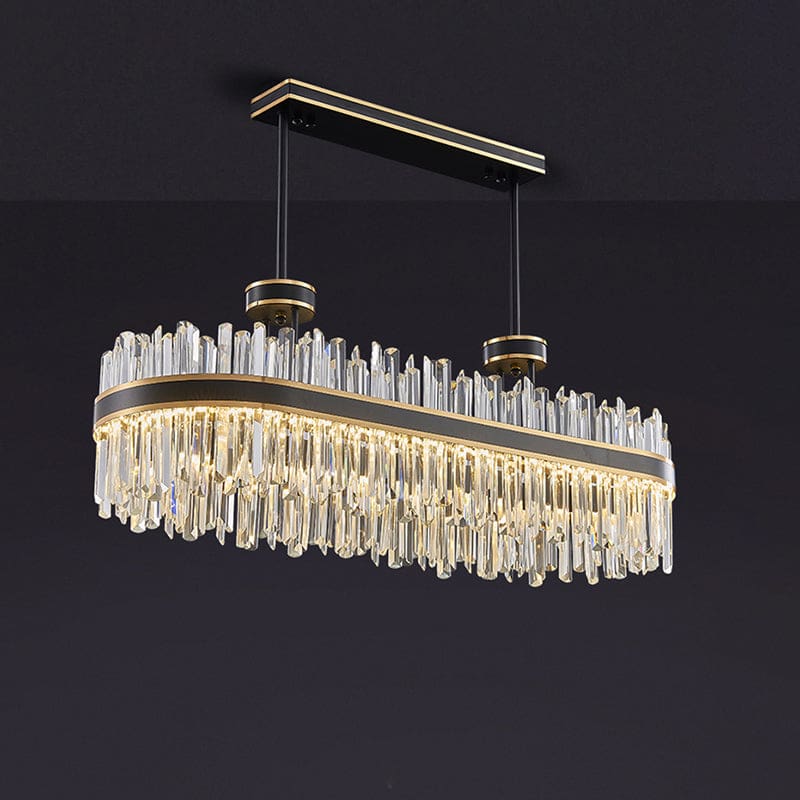 luxury crystal oval designed chandelier