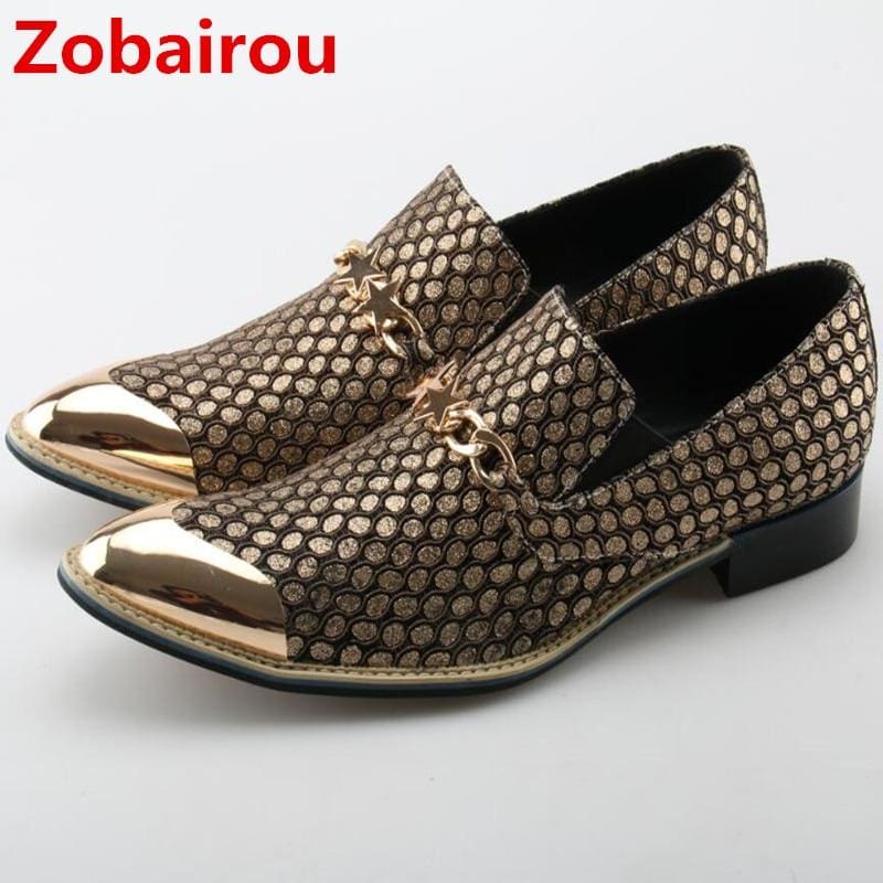 luxury gold toe party shoes