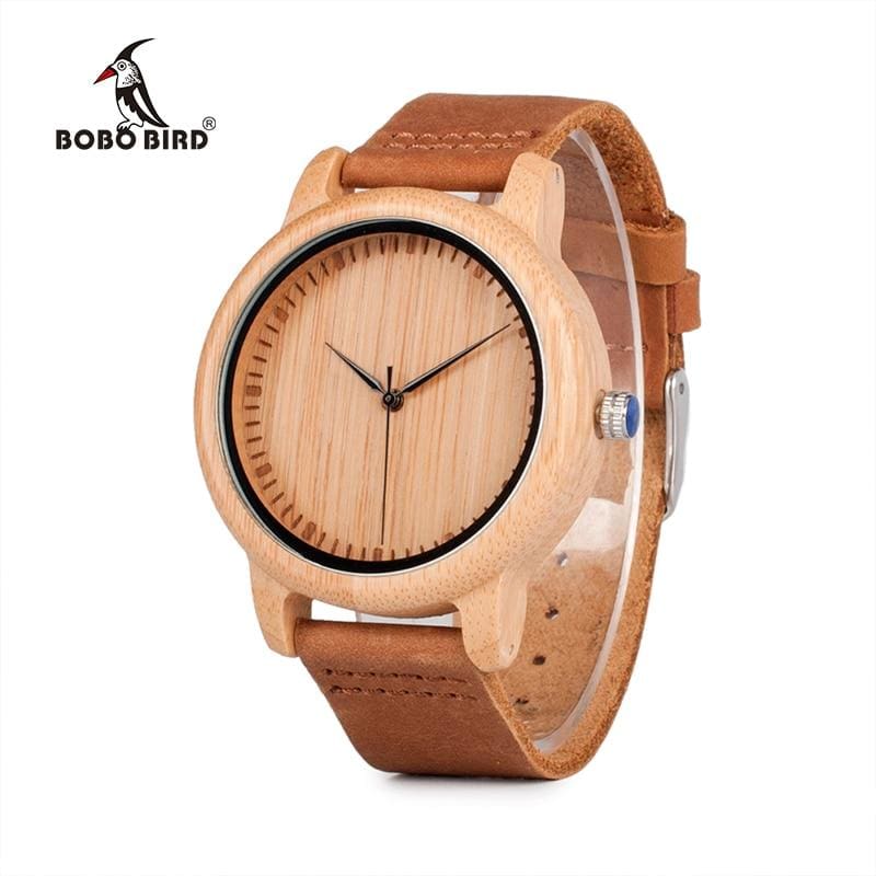 luxury men bamboo wood watch
