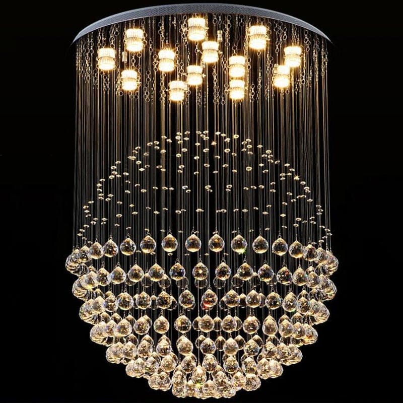 luxury modern k9 crystal ball shaped chandelier