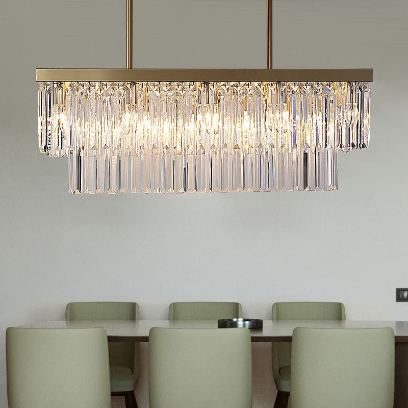 luxury modern rectangle dining room chandelier