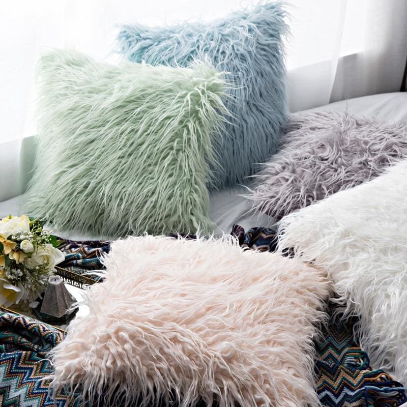 luxury shaggy fluffy soft cushion covers