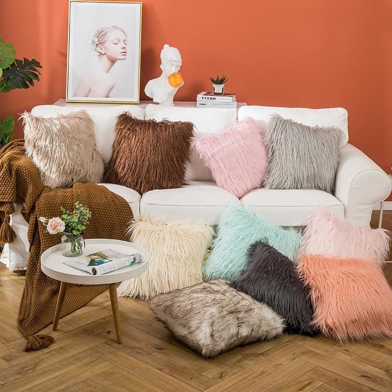 luxury shaggy fluffy soft cushion covers