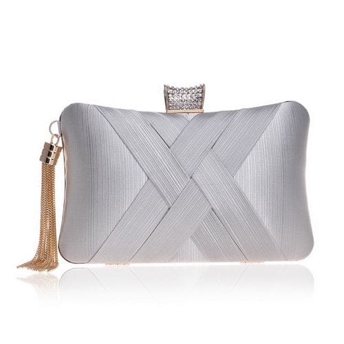 luxury tassel shoulder chain ladies party clutch purse