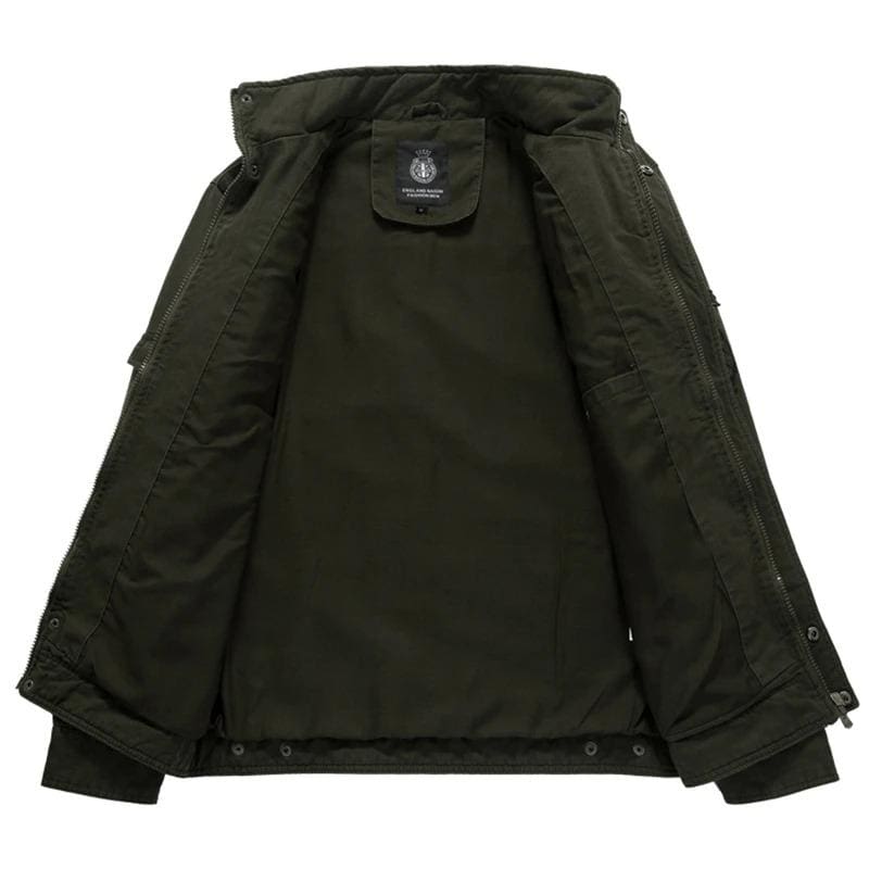 men casual military style army cargo jacket