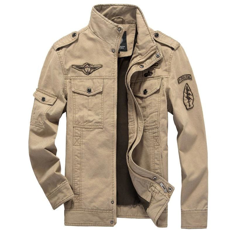 men casual military style army cargo jacket