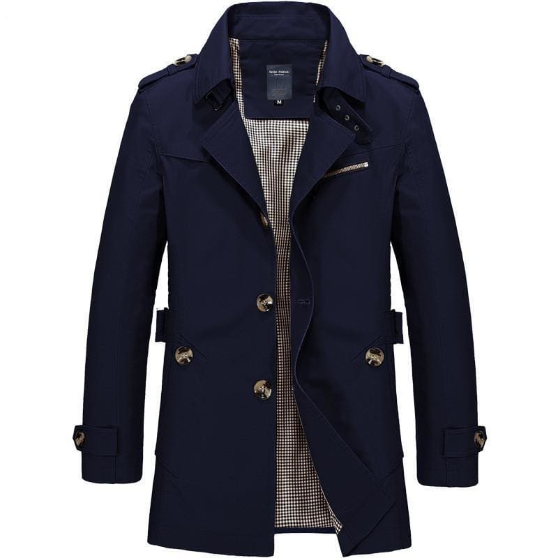 men jacket long section fashion new trench coat