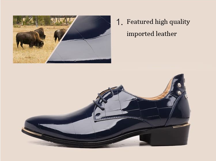 men shoes new fashion pu leather casual
